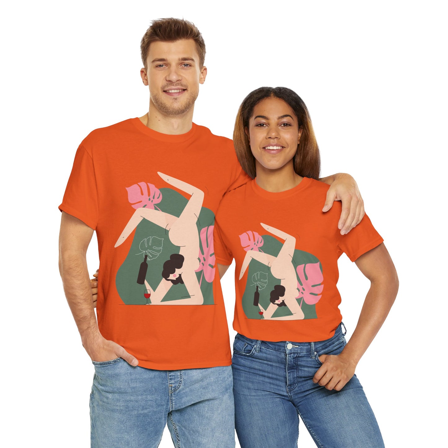 Artistic Unisex Heavy Cotton Tee - Stylish Graphic Tee for Trendsetters