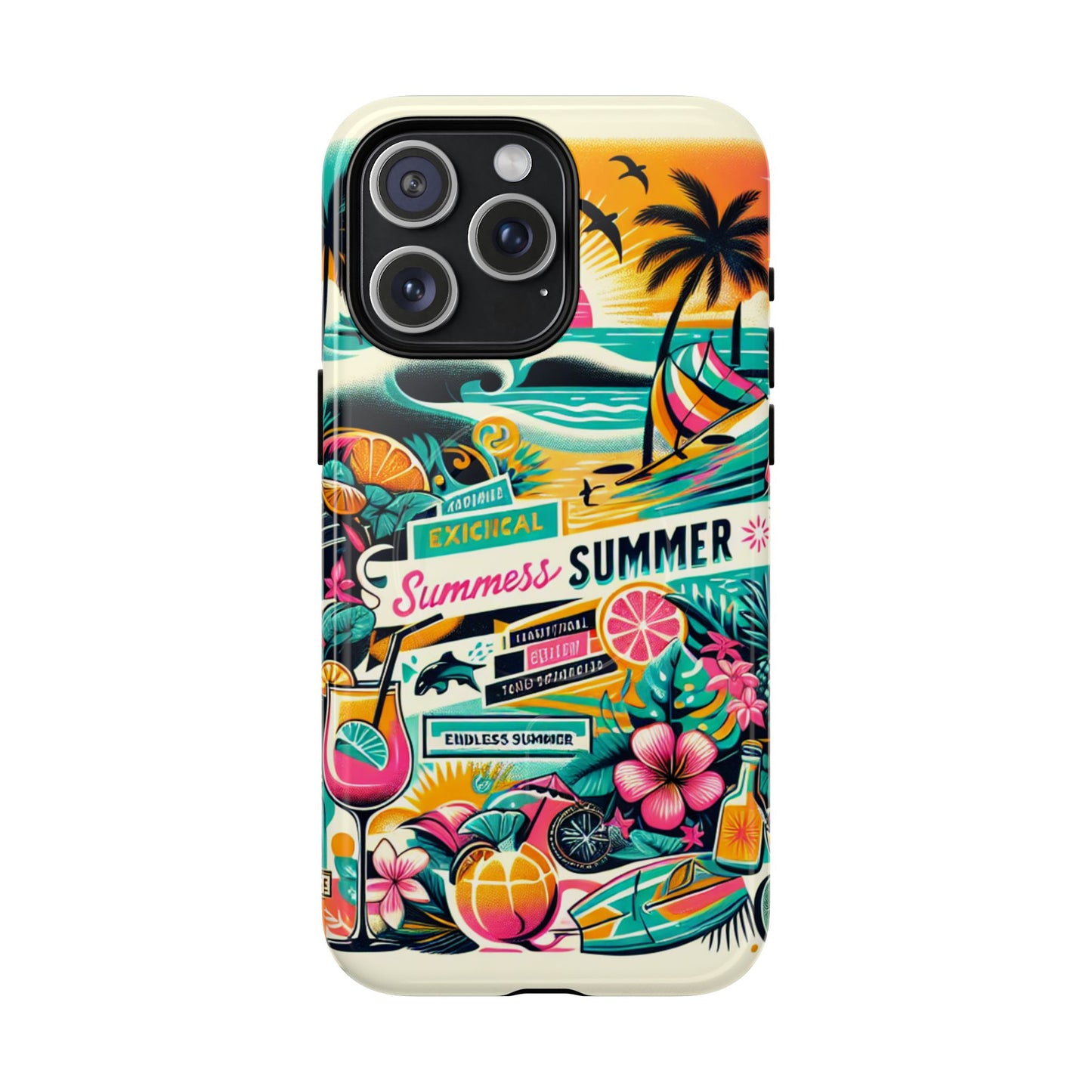 Tough Magnetic Phone Case - Summer Vibes Tropical Design
