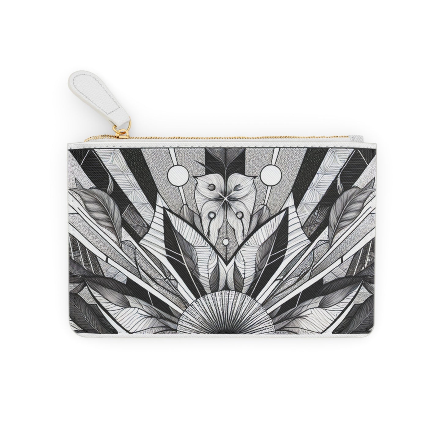 Botanical & Geometric Mini Clutch Bag - Stylish Floral & Black and White Designs for Everyday Use